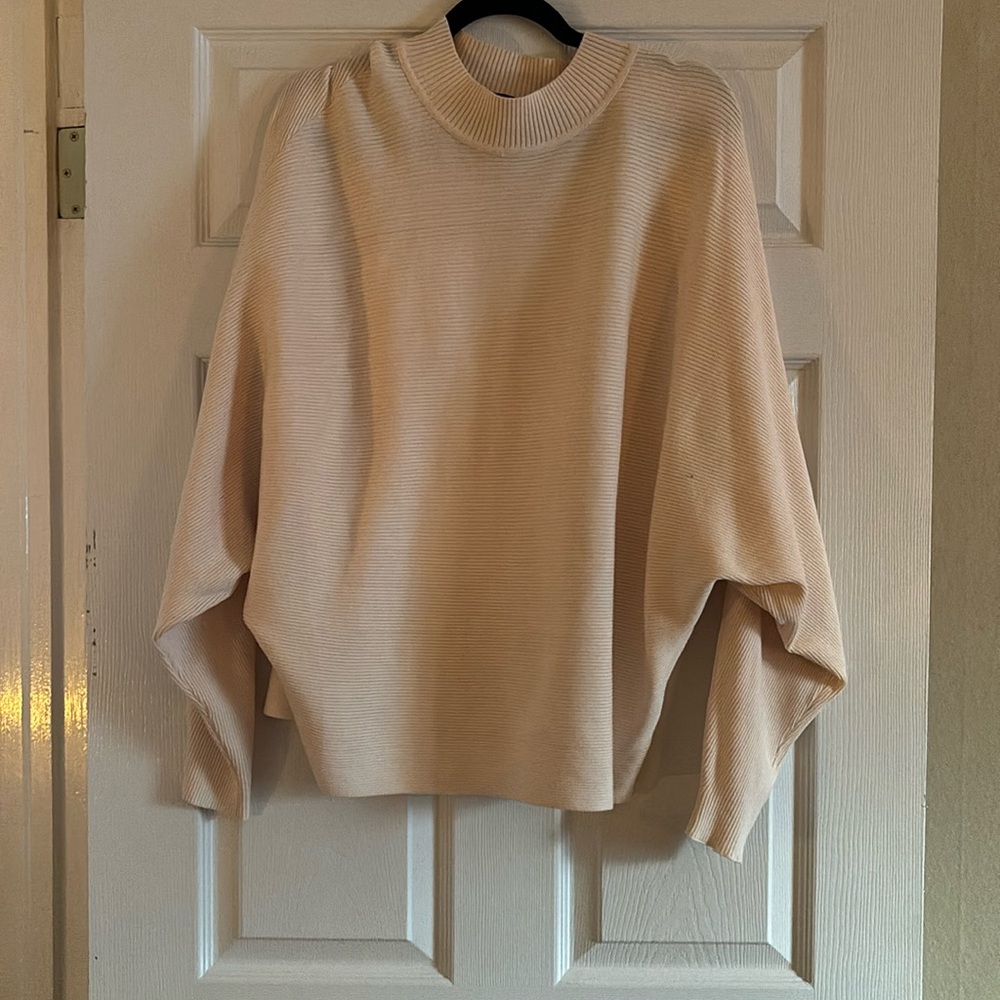Oversized ribbed knit sweater